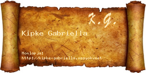Kipke Gabriella névjegykártya